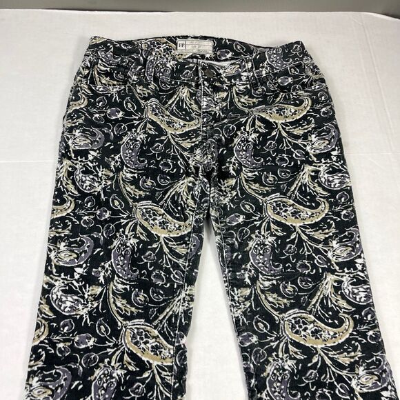 Free People New Delhi Border Flare Corduroy Pants Paisley Boho Gypsy Festival 27 - Picture 3 of 13